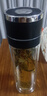 Jidaocook茶杯茶水分离杯一键开盖玻璃杯车载双层玻璃水杯男士泡茶杯速开 【一键开盖】钢本银 400ml 1只 实拍图