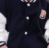 儿童新款卫衣棒球服宝宝秋冬季加厚华棉外套中小大男女童洋气开衫 黑色 90 90cm 实拍图