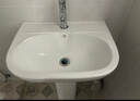 桂松洗手盆立柱盆家用洗手池洗脸盆一体式陶瓷洗脸池卫生间台盆小户型 全套-冷热龙头A款【41*36】 76cm 实拍图