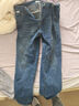真维斯（JEANSWEST）牛仔裤男2025春夏柔软棉弹修身小脚裤潮流时尚印花男长裤中蓝30 实拍图