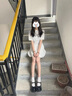 麓格立学院风白色衬衫连衣裙女气质收腰小个子甜美辣妹新款短裙a字裙 白色（配裤）L 实拍图