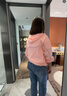 FSHE气质透气防晒衣女薄款开衫防晒外套2025新款秋季连帽防晒服小个子 粉色 实物偏粉 L 【建议101-115斤】 实拍图
