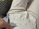 衣然呈品波点宽松休闲裤女士秋季垂感百搭甜美小个子阔腿简约舒适长裤子女 浅杏色 M 【建议90-110斤】 实拍图