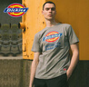 dickieslogo印花短袖T恤情侣款圆领休闲男装T恤 DK007088 中羽灰 M  实拍图