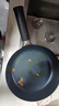 臻三环章丘手工铁锅平底煎锅烤肉煎锅无涂层不易粘锅小平底锅辅食厨具 银白铁把 28cm 实拍图