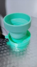 有时光折叠水杯漱口杯旅行游必备用品便携式硅胶压缩非一次性刷牙杯绿色 实拍图
