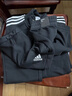 adidas休闲舒适毛圈布立领长袖套装男装春季阿迪达斯官方轻运动   黑色（选大一码)   XL 实拍图
