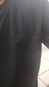 头号青年短袖t恤男夏季冰丝宽松大码男装加大半袖上衣体恤潮 黑色 6XL  实拍图