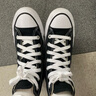 匡威（Converse）官方All Star经典帆布男女高帮休闲运动鞋黑色101010 101010/黑色 36 实拍图
