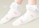 芭比女童袜子春秋薄款儿童棉袜宝宝可爱白色花边短袜女孩网眼袜 实拍图