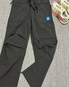 adidas街头风潮流百搭休闲梭织运动长裤伞裤男装阿迪达斯三叶草 黑色   L 实拍图