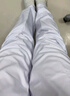 冀衡护士裤白色夏季薄款松紧腰女加大码医师白大褂护士服冬季工作裤子 白色四季厚款松紧腰 2XL （145-160斤） 实拍图