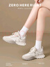 ZHR休闲鞋女厚底时尚百搭春秋女鞋潮流简约德训鞋女 QS26 米色 38  实拍图