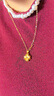 中国黄金（CHINA GOLD）四叶草黄金项链女新款足金吊坠七夕情人节礼物送女友老婆生日结婚 足金四叶草吊坠+18K金链+刻字 实拍图