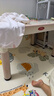 育才儿童桌椅花生桌可升降涂鸦幼儿园学习画画桌宝宝积木玩具游戏桌椅 小粉猪长方桌80X60CM 配一椅 实拍图
