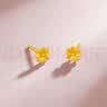 周六福朱槿花黄金耳钉足金999耳饰七夕礼物计价 A0910969一对 约0.76g 实拍图