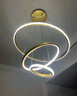 雷士（NVC）北欧智能led高显指轻奢吊线吊灯客厅灯餐厅灯卧室灯灯具灯饰 金晶环 70瓦LED【智能无极调光】 实拍图