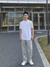 德尔惠短袖t恤男夏季半袖上衣冰丝运动圆领速干透气打底衫 白色 2XL 实拍图
