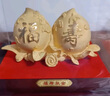 京峰阁 大号绒沙金寿桃摆件 送长辈老人生日礼物607080大寿祝寿贺寿礼 福寿双全 实拍图