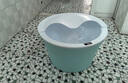 靠艺泡脚桶洗脚盆保温家用不插电足浴盆沐足三层加厚冬天过小腿 方盆（天蓝色）无盖【23cm高】 实拍图