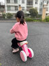 艾贝森儿童平衡车玩具男孩女孩1-3岁宝宝无踏板溜溜车滑行车四轮滑步车 莱茵粉 音乐+灯光+置物篮 实拍图