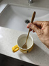 山點水不锈钢长柄搅拌勺小勺子调料调羹咖啡勺上档次豪华冰勺甜品蜂蜜勺 钛金【加厚升级】 实拍图