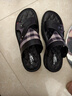 卡帝乐鳄鱼新款男凉鞋2025夏季真皮男士软底防滑两用外穿拖鞋防臭防水沙滩鞋 黑色 44 实拍图
