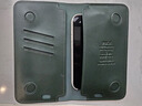 兰里斯卡双手机收纳包适用苹果iphone华为小米vivo真皮保护套牛皮手拿钱包 2024升级真皮款【曼巴绿】 实拍图