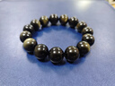 玉致新年礼物天然金曜石手串猫眼黑曜石手链带证书男女寓意补水带证书 双金眼款-10mm珠径（标准女款） 实拍图