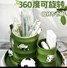 少年伴笔筒 高颜值笔筒360度旋转笔筒儿童男孩学生桌面创意可爱熊猫竹子摆件 基础款 实拍图