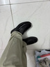 意尔康意尔康男鞋休闲皮鞋舒适豆豆鞋打孔透气一脚蹬 57368W 黑色 40 实拍图