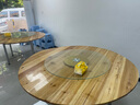 澜虞餐桌转盘家用酒店圆桌转盘钢化玻璃餐厅饭店桌子饭桌旋转桌面餐台 一帆风顺 直径90厘米 实拍图