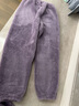 美标商场同款加厚保暖珊瑚绒睡衣套装女秋冬法兰绒外穿本命年红家居服 灰紫 XL (170/92A) 实拍图