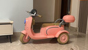 HIMEILI儿童电动摩托车遥控玩具车可坐双人3-6岁男女小孩三轮车宝宝礼物 粉色双驱+12v天能电瓶+遥控+坐大人 实拍图