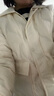 太平鸟女装羽绒服轻薄多巴胺无胆衬衫羽绒休闲外套短款 米白色 M 实拍图