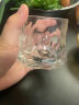 高颜值玻璃杯新款平底转转杯威士忌洋酒啤酒杯酒吧杯子茶具玻璃杯 平底转转杯火山岩 1只 实拍图