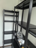 Honey Cute货架置物架角钢家用仓储超市收纳架储物架落地杂物钢制储物间层架 黑色四层 长120*宽40cm 加厚通体立柱高1980 实拍图