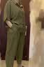 俞兆林（YUZHAOLIN）母亲节妈妈装套装中老年女装夏季薄款大码老年人衣服显瘦两件套 秋香绿 XL （尺码偏大100-125斤） 实拍图