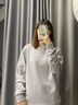 JEANSWEST LIFE真维斯无帽卫衣男春秋季宽松打底外套倒三角设计重磅圆领上衣男 实拍图