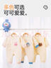 贝瑞加（Babyprints）婴儿连体衣秋冬男女宝宝夹棉衣服保暖加厚和尚服柔软哈衣 棕熊59 实拍图