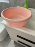 茶花塑料洗脸盆家用洗衣盆洗脚盆加深加厚学生宿舍面盆盆子旅行塑料盆 小号淡粉色 33cm 实拍图
