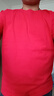 熊猫小恶魔（PANDA ADEVIL）夏季纯棉男女宽松休闲短袖T恤情侣潮 红色 3XL 170-185斤 实拍图