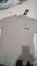 GLM华夫格短袖男款夏季宽松大码重磅白色五分袖简约百搭圆领男士t恤 实拍图