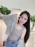 棉客诚品女士背心女螺纹内搭打底圆领宽肩带打底上衣纯色极简内衣 浅灰M 实拍图