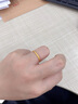 梦金园【江疏影同款】黄金戒指 足金麦穗轻奢哑光沙面指环送女友情人节 18号圈口 约2.3g 实拍图
