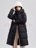 雪中飞新款女士长款连帽过膝羽绒服休闲加厚保暖时尚休闲 黑色|8056 XL 170/92A 实拍图
