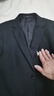 罗蒙（ROMON）西服套装男士小西装外套职业正装修身休闲伴郎服 黑色5XL 实拍图
