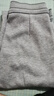浪莎秋冬女裤桑蚕丝羊毛阔腿裤垂感毛呢加绒裤高腰直筒休闲裤子 实拍图