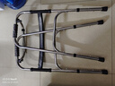 合佳助行器老人扶手架助步器拐杖四脚辅助行走器助力架辅助器带轮可坐 不锈钢单弯-加粗杠带座椅 实拍图