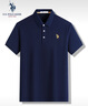 U.S. POLO ASSN.polo衫男短袖夏季商务休闲翻领男装上衣t恤父亲节深藏青4XL 实拍图